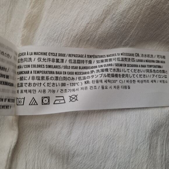 Abercrombie & Fitch Floral Dress Stretch Cotton A-Line Mini Blue & White Size XL - Picture 11 of 11